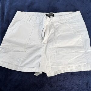 Banana Republic White Cotton Utility Shorts